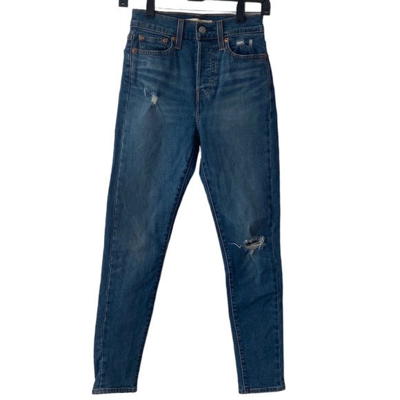 Levi’s Wedgie Skinny Jeans Button Fly Distressed‎ - Picture 1 of 6